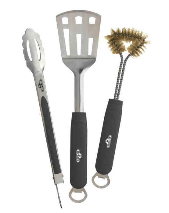 Load image into Gallery viewer, 3 Piece Stainless Steel BBQ Toolset