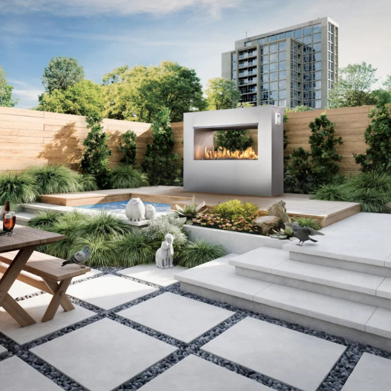 Load image into Gallery viewer, 6424 Linear See-Thru Outdoor Gas Fireplace