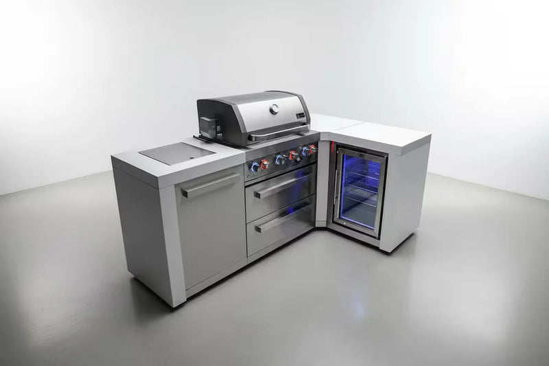 Load image into Gallery viewer, Mont Alpi 400 Deluxe Island with a 90 Degree Corner and a Fridge Cabinet