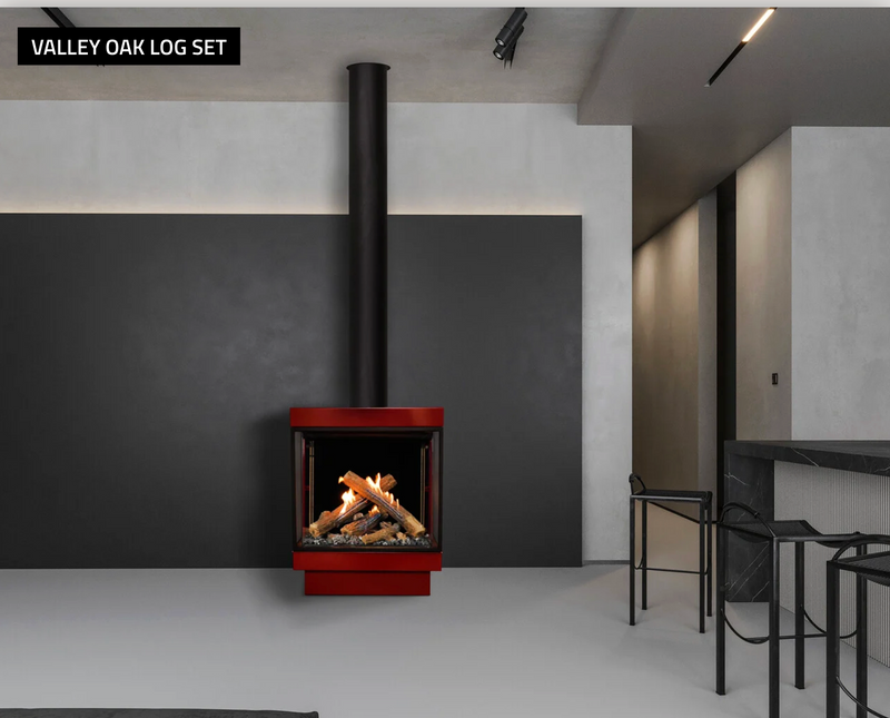 Load image into Gallery viewer, Ortal Wilderness Stand Alone Three Sided 25H Overview Fireplace (Open Box)