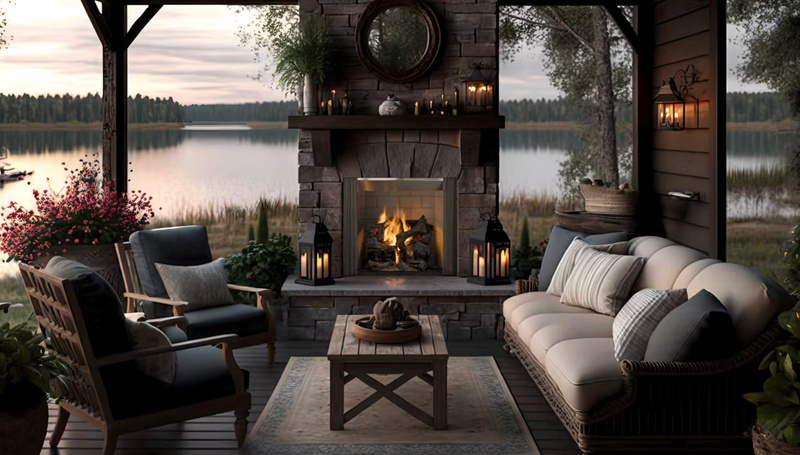 Load image into Gallery viewer, Castlewood Outdoor Open Wood Heat & Glo Fireplace
