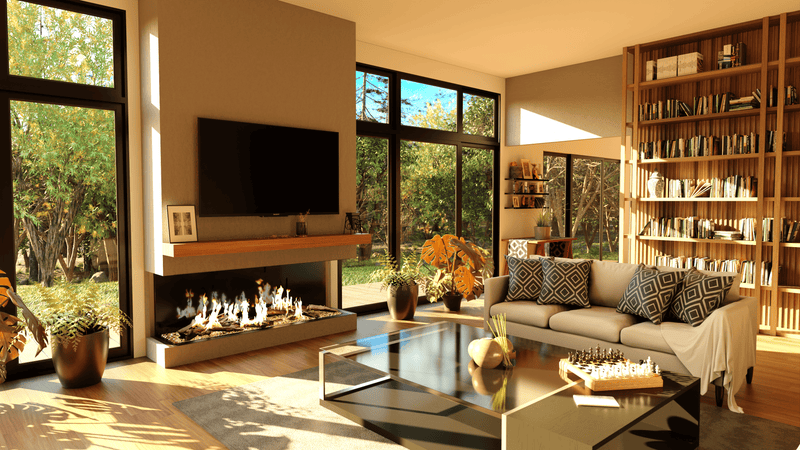 Load image into Gallery viewer, Redefine Elegance with Summit Open Luxury Fireplaces (Three sides)