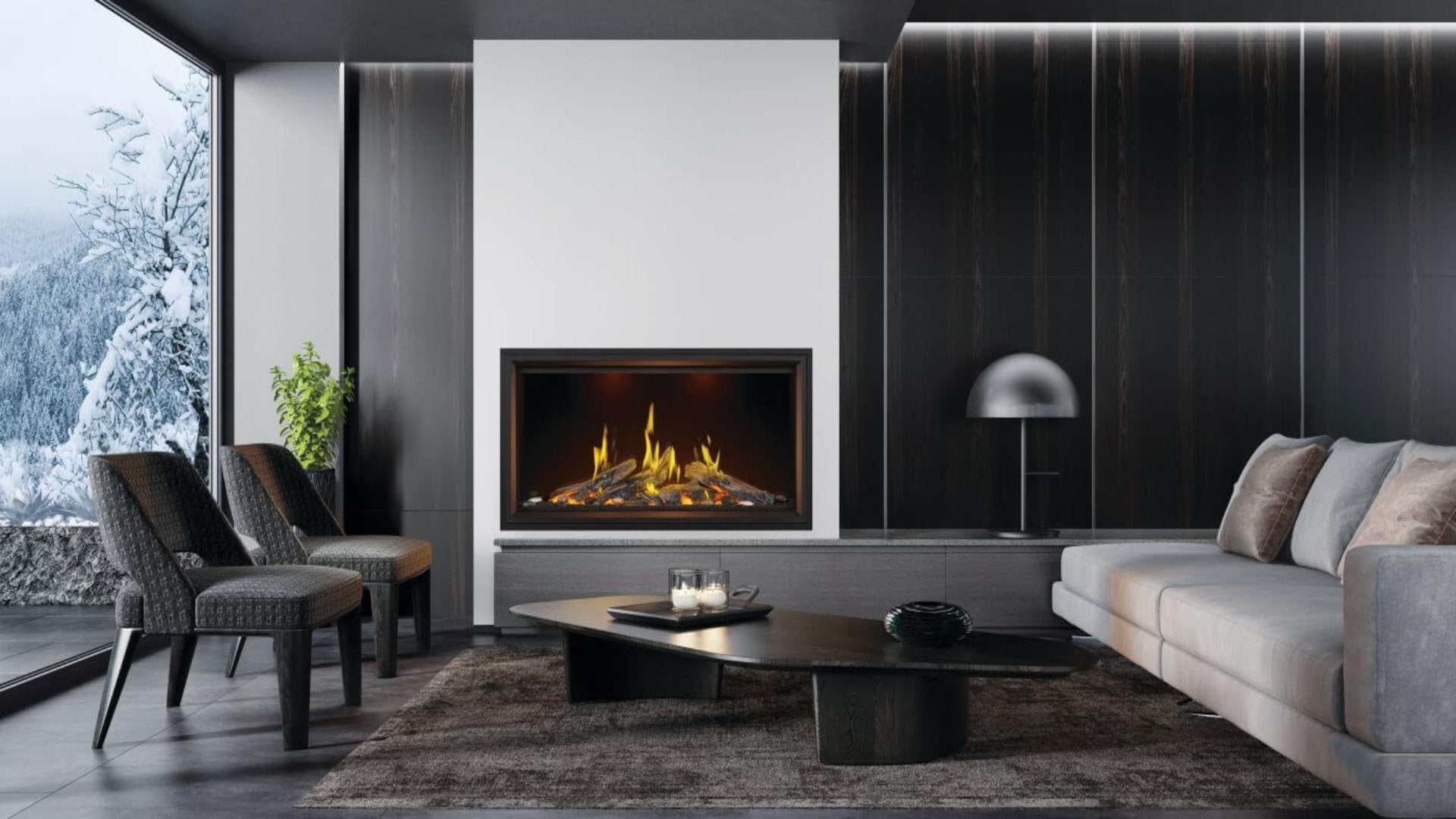 Tall Linear Vector™ 50 Fireplace – Fireplace store Mississauga