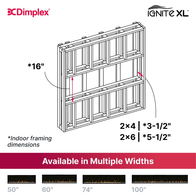 Load image into Gallery viewer, Ignite XL 50in Linear Electric Fireplace