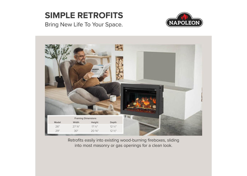 Load image into Gallery viewer, Rosedale™ Electric 2 Napoleon Fireplace