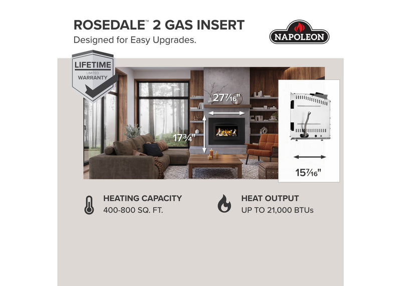 Load image into Gallery viewer, Rosedale™ 2 Napoleon Gas Insert