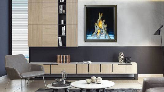 Square Gas Fireplace