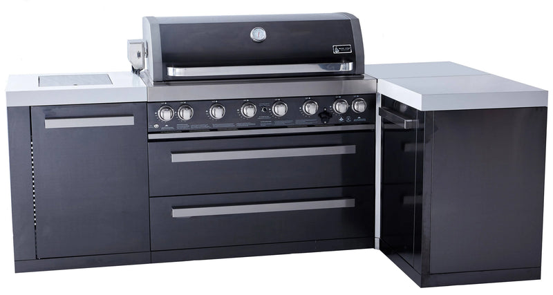 Load image into Gallery viewer, Mont Alpi 805 Black Stainless Steel Island with a 90 Degree Corner