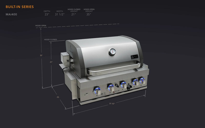 Load image into Gallery viewer, Mont Alpi 32" Built in Grill Head