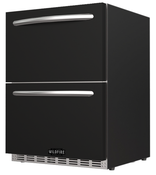 24″ Dual Drawer Fridge (Black)