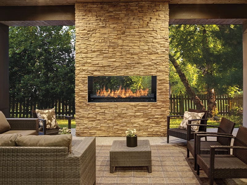 Load image into Gallery viewer, 6424 Linear See-Thru Outdoor Gas Fireplace
