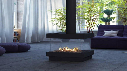 Fireplaces Ortal Mississauga (Island 70 (Flat hood, With base)).