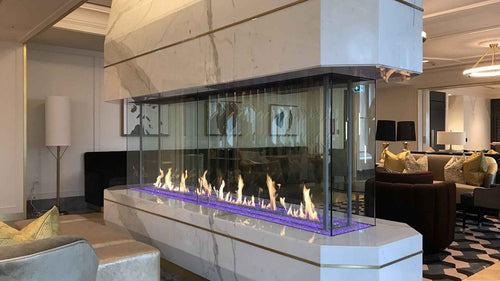Island Linear Gas Fireplace
