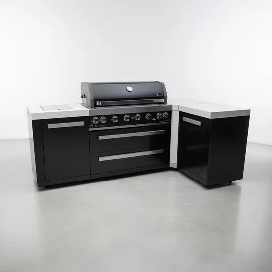 Load image into Gallery viewer, Mont Alpi 805 Black Stainless Steel Island with a 90 Degree Corner
