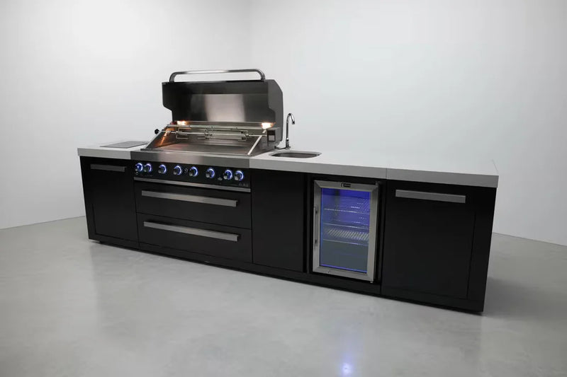 Load image into Gallery viewer, Mont Alpi 805 Black Stainless Steel Island with a Beverage center
