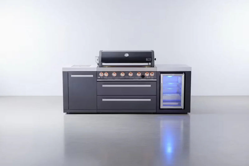 Load image into Gallery viewer, Mont Alpi 805 Black Stainless Steel Island with a Fridge Cabinet
