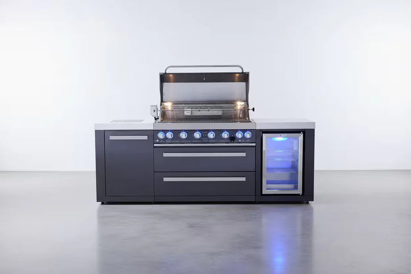 Load image into Gallery viewer, Mont Alpi 805 Black Stainless Steel Island with a Fridge Cabinet
