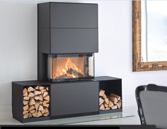 Contura Ri50 Wood burning with White cabinet (Display Model)