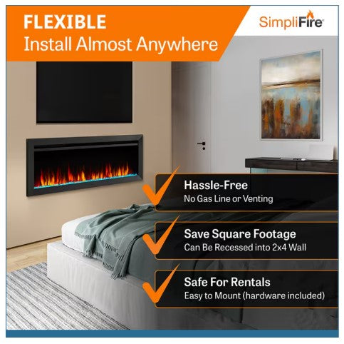 Load image into Gallery viewer, Allusion Slim Electric Fireplace
