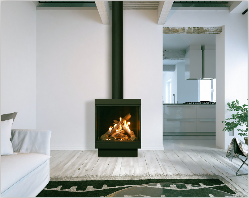 Load image into Gallery viewer, Ortal Wilderness Stand Alone Three Sided 25H Overview Fireplace (Open Box)
