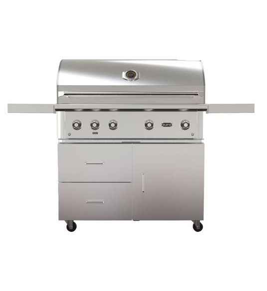 The Ranch Pro 42″ Gas Grill Stainless Steel with 42" Stainless Steel Grill Cart