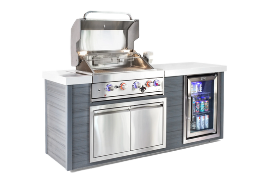 Mont Alpi 4 Burner Stainless Steel Artwood Outdoor Kitchen