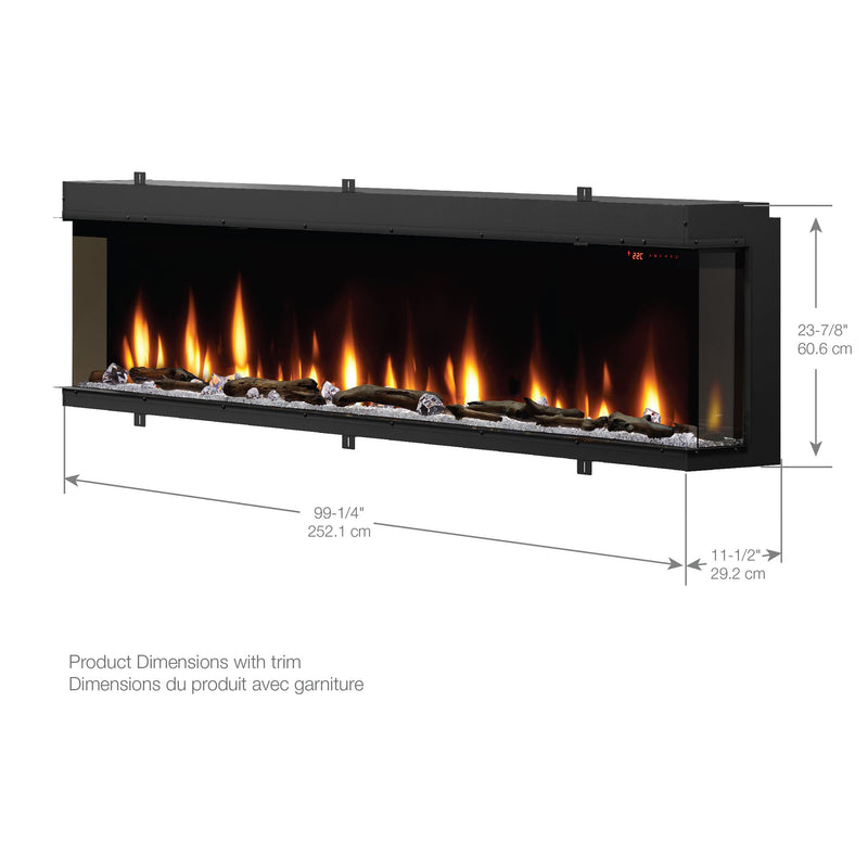 Load image into Gallery viewer, Ignite Bold 100" Linear Electric Fireplace
