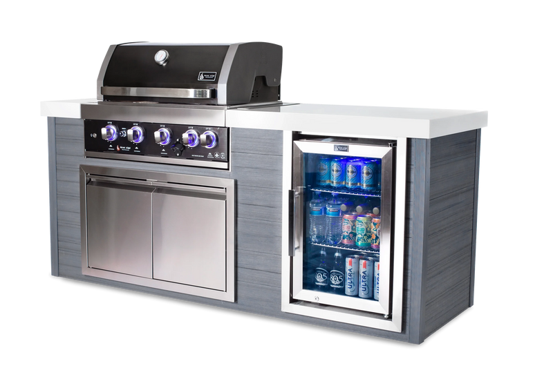 Load image into Gallery viewer, Mont Alpi 4 Burner Black Stainless Steel Artwood Outdoor Kitchen
