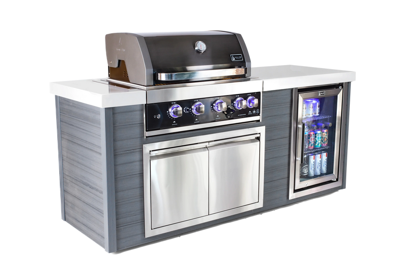 Load image into Gallery viewer, Mont Alpi 4 Burner Black Stainless Steel Artwood Outdoor Kitchen
