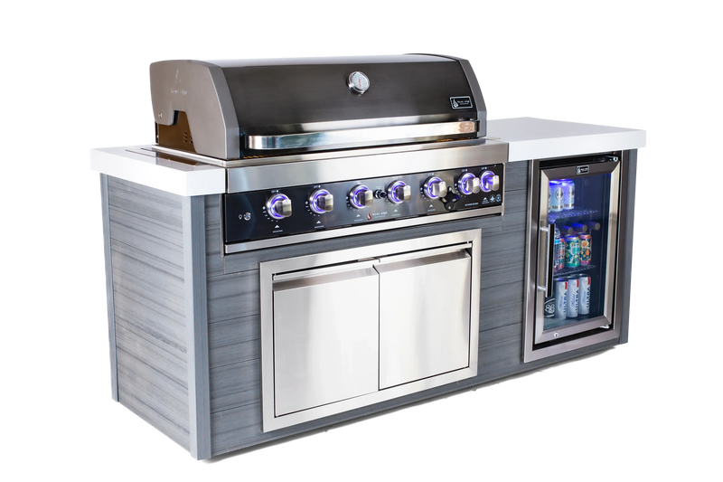Load image into Gallery viewer, Mont Alpi 6 Burner Black Stainless Steel Artwood Outdoor Kitchen

