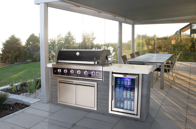 Load image into Gallery viewer, Mont Alpi 6 Burner Black Stainless Steel Artwood Outdoor Kitchen
