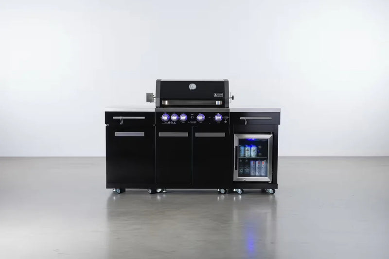 Load image into Gallery viewer, Mont Alpi 957 Black Stainless Steel Compact Kicthen and Fridge
