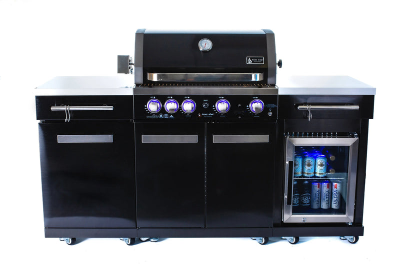 Load image into Gallery viewer, Mont Alpi 957 Black Stainless Steel Compact Kicthen and Fridge
