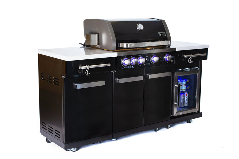 Load image into Gallery viewer, Mont Alpi 957 Black Stainless Steel Compact Kicthen and Fridge
