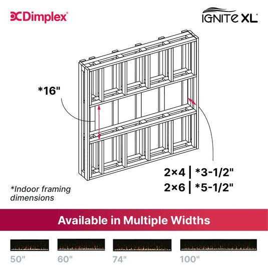Ignite XL 74in Linear Electric Fireplace