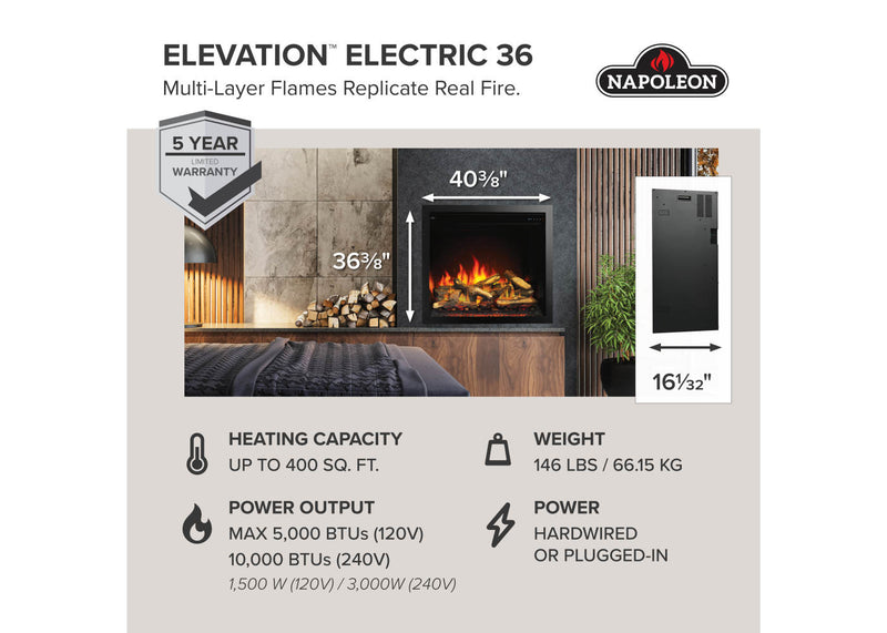 Load image into Gallery viewer, Napoleon Elevation Electric 36
