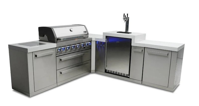 Load image into Gallery viewer, Mont Alpi 805 6-Burner Original Series L-Shape Outdoor Kitchen — Kegerator
