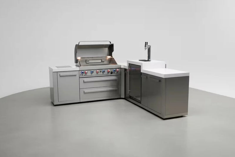 Load image into Gallery viewer, Mont Alpi 805 6-Burner Original Series L-Shape Outdoor Kitchen — Kegerator

