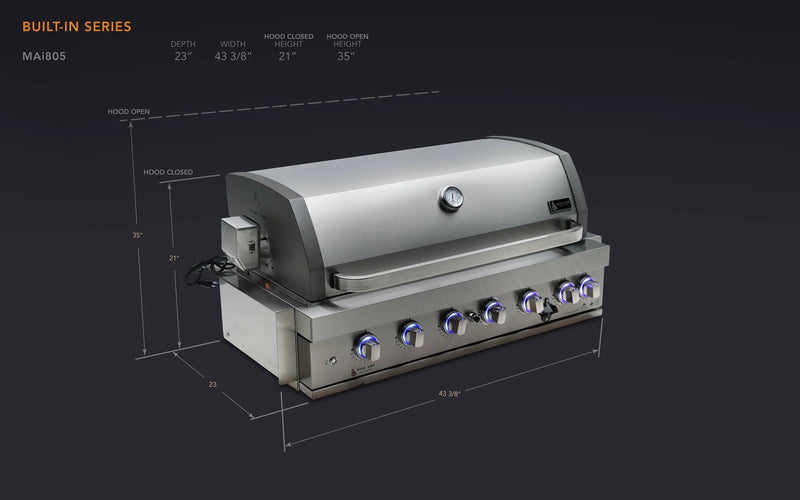 Load image into Gallery viewer, Mont Alpi 44" Built in Grill Head
