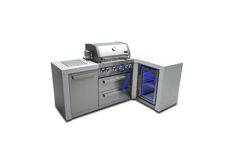 Load image into Gallery viewer, Mont Alpi 400 Deluxe Island with a 90 Degree Corner and a Fridge Cabinet
