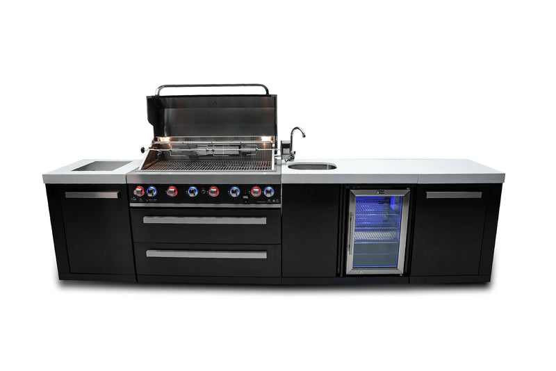 Load image into Gallery viewer, Mont Alpi 805 Black Stainless Steel Island with a Beverage center

