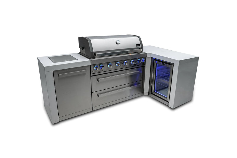 Load image into Gallery viewer, Mont Alpi 805 Deluxe Island with a 90 Degree Corner and a Fridge Cabinet
