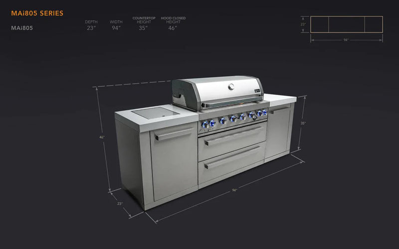 Load image into Gallery viewer, Mont Alpi 805 6-Burner Original Series Outdoor Kitchen Island
