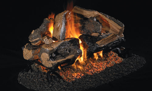 Fireplaces Real Fyre and Peterson Mississauga (Charred Rugged Split Oak – See Thru).