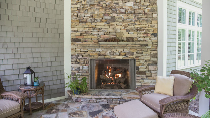 Load and play video in Gallery viewer, Cottagewood Outdoor Open Wood Heat &amp; Glo Fireplace
