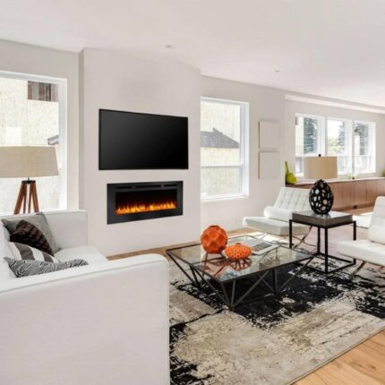 SimpliFire Allusion recessed linear 60″ electric fireplace