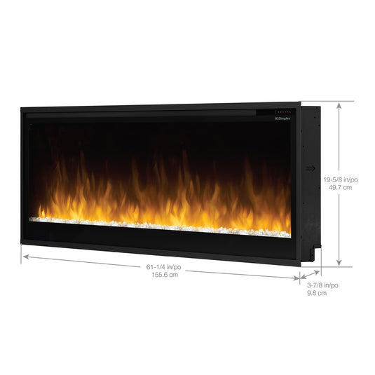 Slim 60" Linear Electric Fireplace
