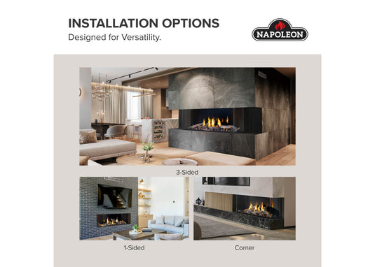 Tall Bay Luxuria™ 62 Napoleon Multi-Sided Gas Fireplace